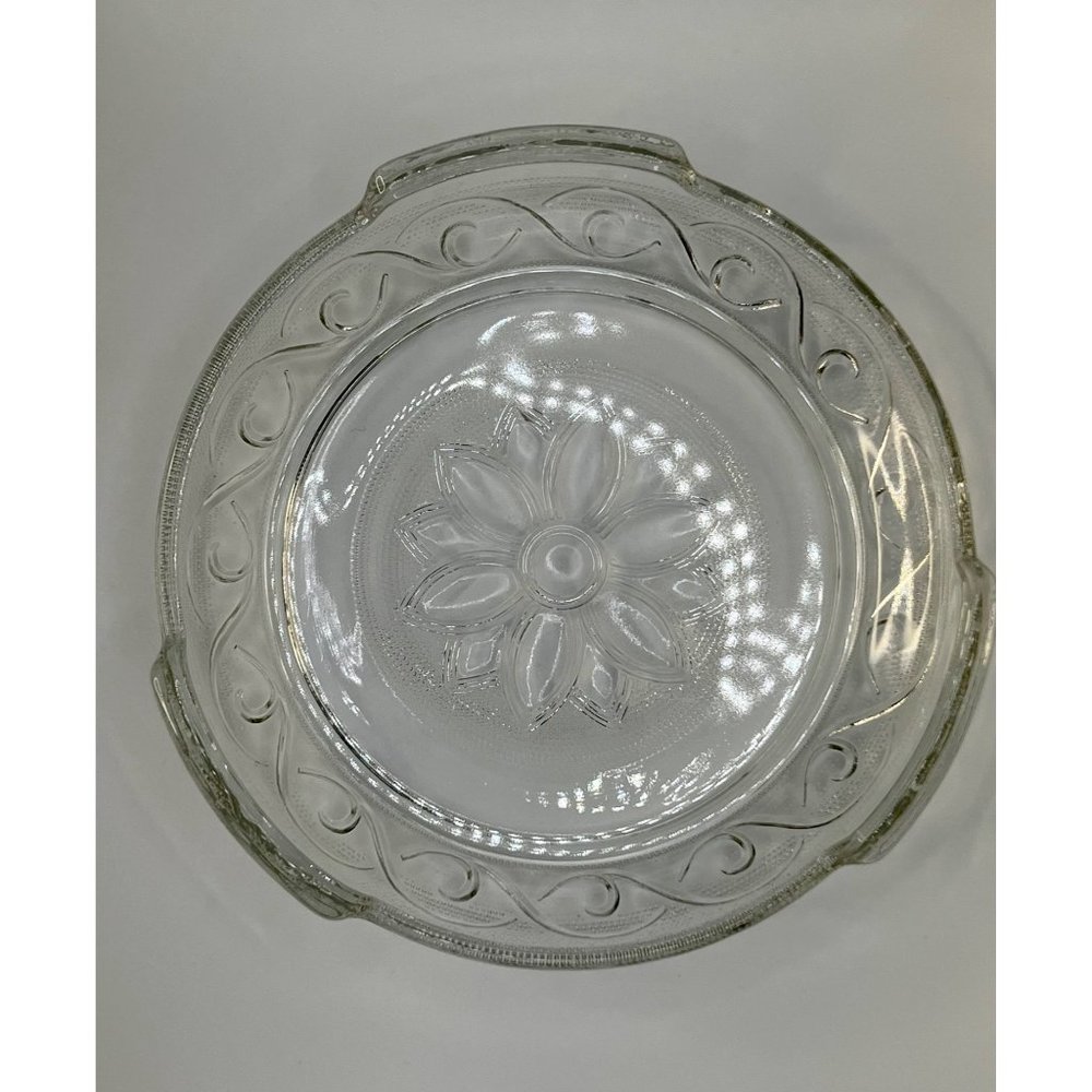 Vintage Indiana Glass Co. Clear Tiara Punch Bowl Stand, Base Only - Picture 3 of 3